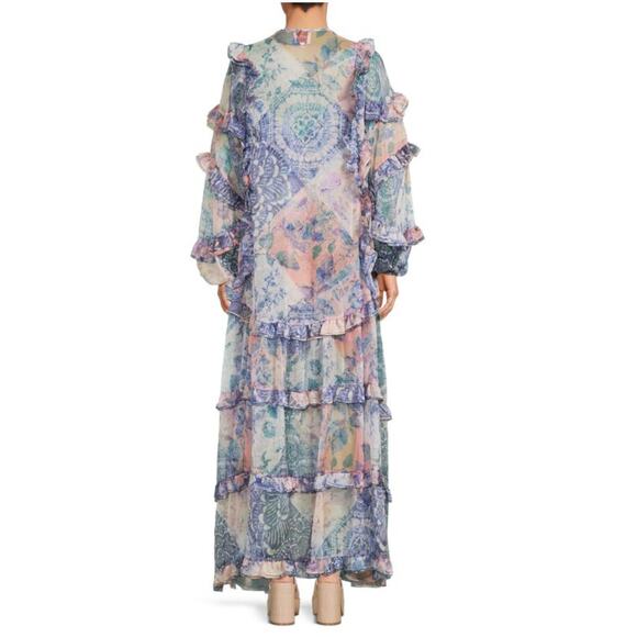 $660  Misa Los Angeles Persephone Ruffle Maxi Dress Size S - Picture 1 of 7